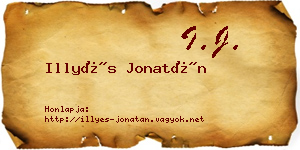 Illyés Jonatán névjegykártya